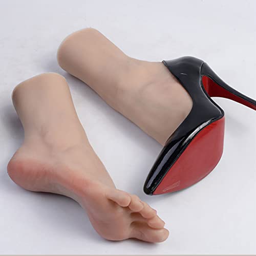 1 Pair Silicone Lifesize Female Mannequin Foot Display Jewerly Sandal Shoe Sock Display Art Sketch with Nail